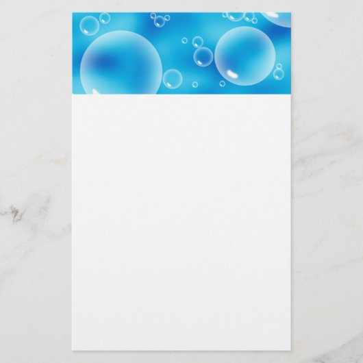 Big Bouncing Blue Bubbles Briefpapier (Vorderseite)