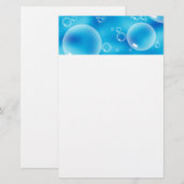 Big Bouncing Blue Bubbles Briefpapier (Vorne/Hinten)