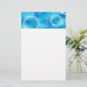 Big Bouncing Blue Bubbles Briefpapier (Stehend Vorderseite)