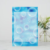 Big Bouncing Blue Bubbles Briefpapier (Stehend Vorderseite)