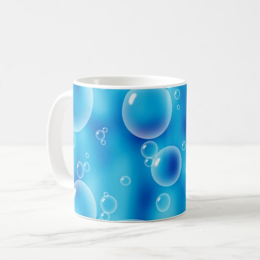 Big Bouncing Blue Bubbles Kaffeetasse (Vorderseite Links)