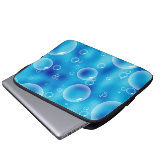 Big Bouncing Blue Bubbles Laptopschutzhülle (Vorne Knopf)