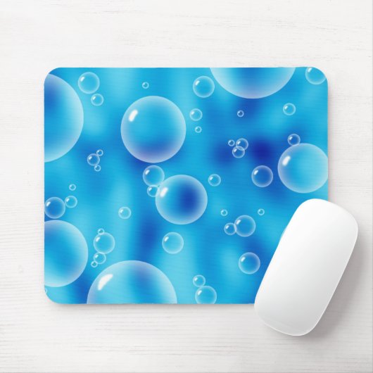 Big Bouncing Blue Bubbles Mousepad (Mit Mouse)