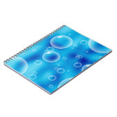 Big Bouncing Blue Bubbles Notizblock (Linke Seite)