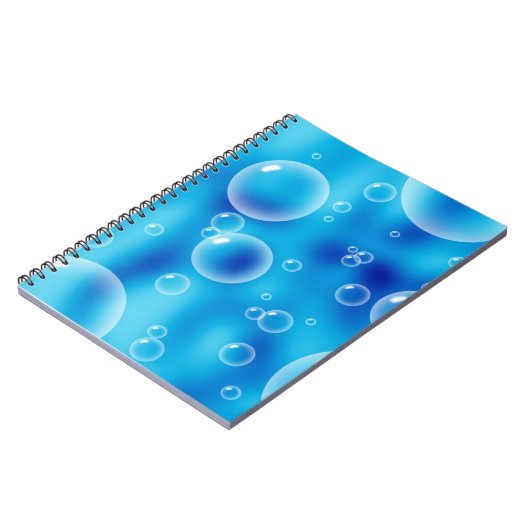 Big Bouncing Blue Bubbles Notizblock (Linke Seite)