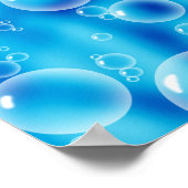 Big Bouncing Blue Bubbles Poster (Ecke)