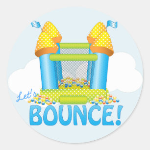 Big Bouncy Bounce House Geburtstags-Siegel Sticker