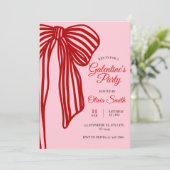 big bow coquette galentines girls night party einladung (Stehend Vorderseite)