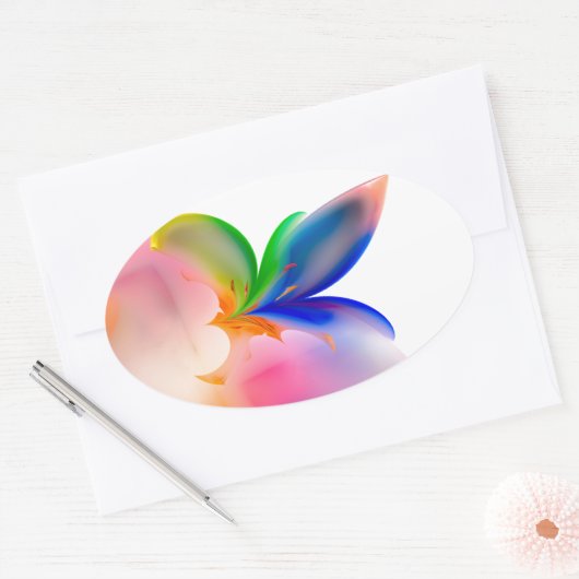 Big Bow-Geschenkboxen Ovaler Aufkleber (Umschlag)