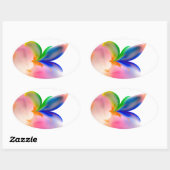 Big Bow-Geschenkboxen Ovaler Aufkleber (Blatt)