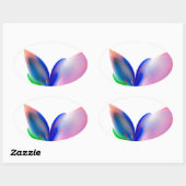 Big Bow-Geschenkboxen Ovaler Aufkleber (Blatt)