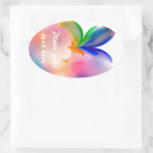 Big Bow-Geschenkboxen Ovaler Aufkleber (Tasche)