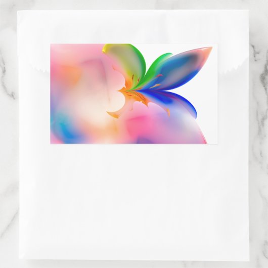 Big Bow-Geschenkboxen Rechteckiger Aufkleber (Tasche)