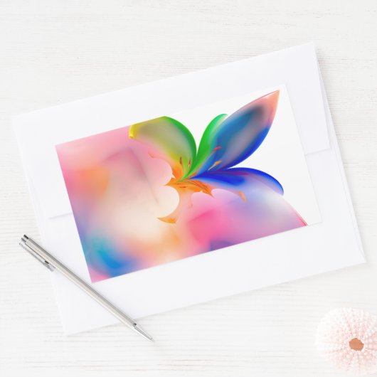 Big Bow-Geschenkboxen Rechteckiger Aufkleber (Umschlag)