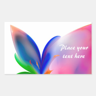 Big Bow-Geschenkboxen Rechteckiger Aufkleber