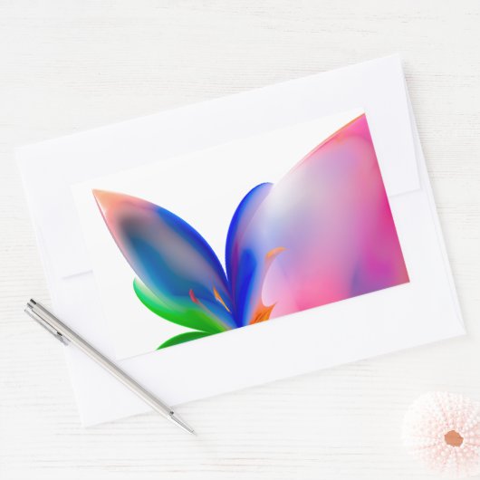 Big Bow-Geschenkboxen Rechteckiger Aufkleber (Umschlag)