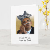 Big Bow Hat (Hinzufügen Ihres Fotos) Karte (Gelbe Blume)