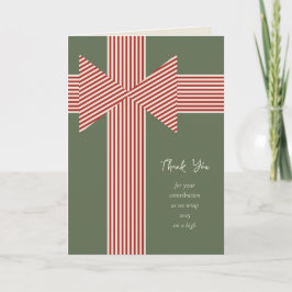 Big Bow of Striped Ribbon Karte