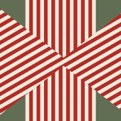 Big Bow of Striped Ribbon Quadratischer Aufkleber