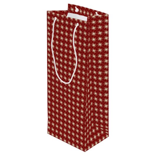 Big Bow Red Christmas Holiday Wine Bag Geschenktüte Für Weinflaschen (Rückseite Schrägansicht)