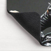 Big Boxer Dog auf Motorrad Mousepad (Ecke)