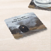 Big Boy 4014 Black Wolf Kansas-Papier-Untersetzer Untersetzer (angewinkelt)