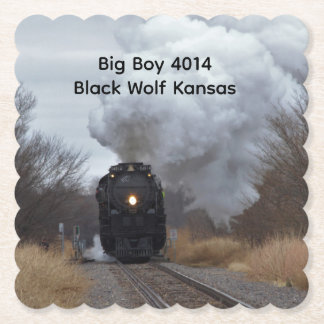 Big Boy 4014 Black Wolf Kansas-Papier-Untersetzer Untersetzer
