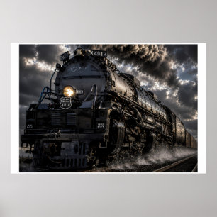 Big Boy 4014   Dampf-Gigant durch den Sturm   Sein Poster