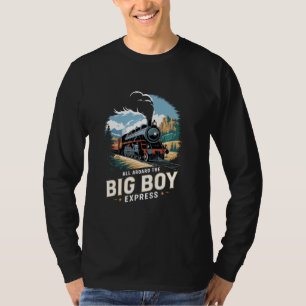 Big Boy 4014 Dampflokomotive Motor Eisenbahn T-Shirt