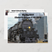Big Boy 4014 Dampfzug Postkarte (Vorne/Hinten)