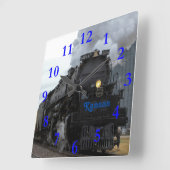 Big Boy 4014 Ellsworth Kansas Quadratische Wanduhr (Winkel)