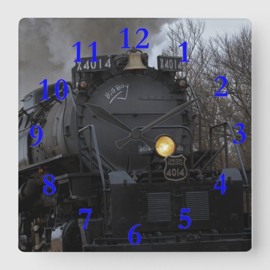 Big Boy 4014 Quadratische Wanduhr (Vorderseite)