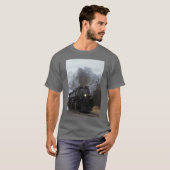 Big Boy 4014 Rauch und Dampf in Black Wolf Kansas T-Shirt (Vorne ganz)