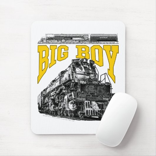 Big Boy 4014 Steam Loco. Union Pacific Class 4000 Mousepad (Mit Mouse)