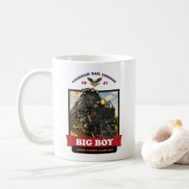 Big Boy 4014 Steam Locomotive Retro Illustration Kaffeetasse