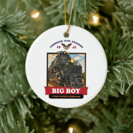 Big Boy 4014 Steam Locomotive Retro Illustration Keramik Ornament
