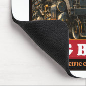 Big Boy 4014 Steam Locomotive Retro Illustration Mousepad (Ecke)