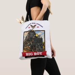 Big Boy 4014 Steam Locomotive Retro Illustration Tasche