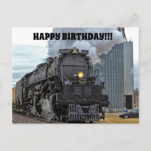 Big Boy 4014 Steam Train Geburtstag Postkarte