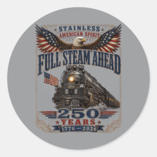 Big Boy 4014 Zug USA 250. Jubiläum Patriotisch Runder Aufkleber
