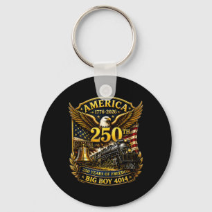Big Boy 4014 Zug USA 250. Jubiläum Patriotisch Schlüsselanhänger