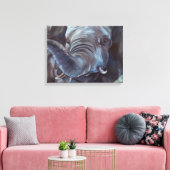 Big Boy Elephant Wrapped Canvas Print Leinwanddruck (Insitu (Wohnzimmer))