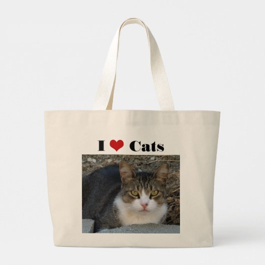 Big Boy I Liebe Cats Jumbo Tasche (Rückseite)