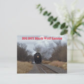 Big Boy Steaming Postkarte (Stehend Vorderseite)
