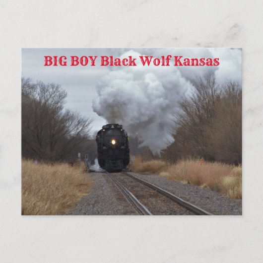 Big Boy Steaming Postkarte (Vorderseite)