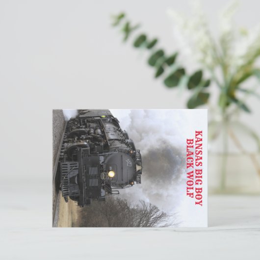 Big Boy Steaming Postkarte (Stehend Vorderseite)