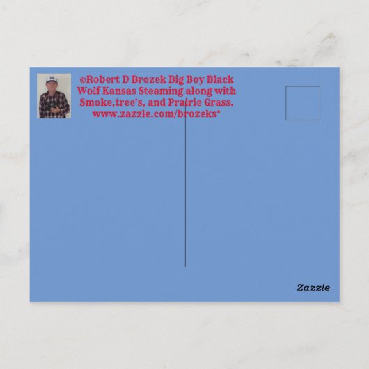 Big Boy Steaming Postkarte (Rückseite)