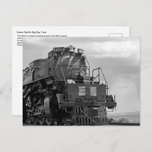 Big Boy Train Postcard Postkarte (Vorne/Hinten)