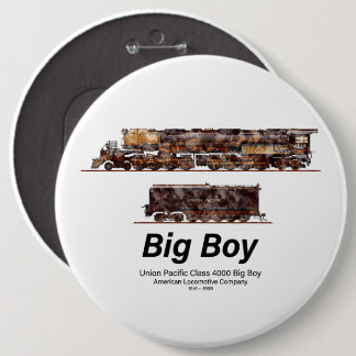 Big Boy Vintag Steam Train American Locomotive Button