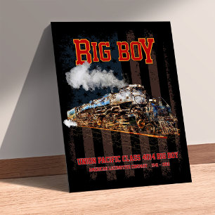 Big Boy Vintag Steam Train American Locomotive Fotodruck